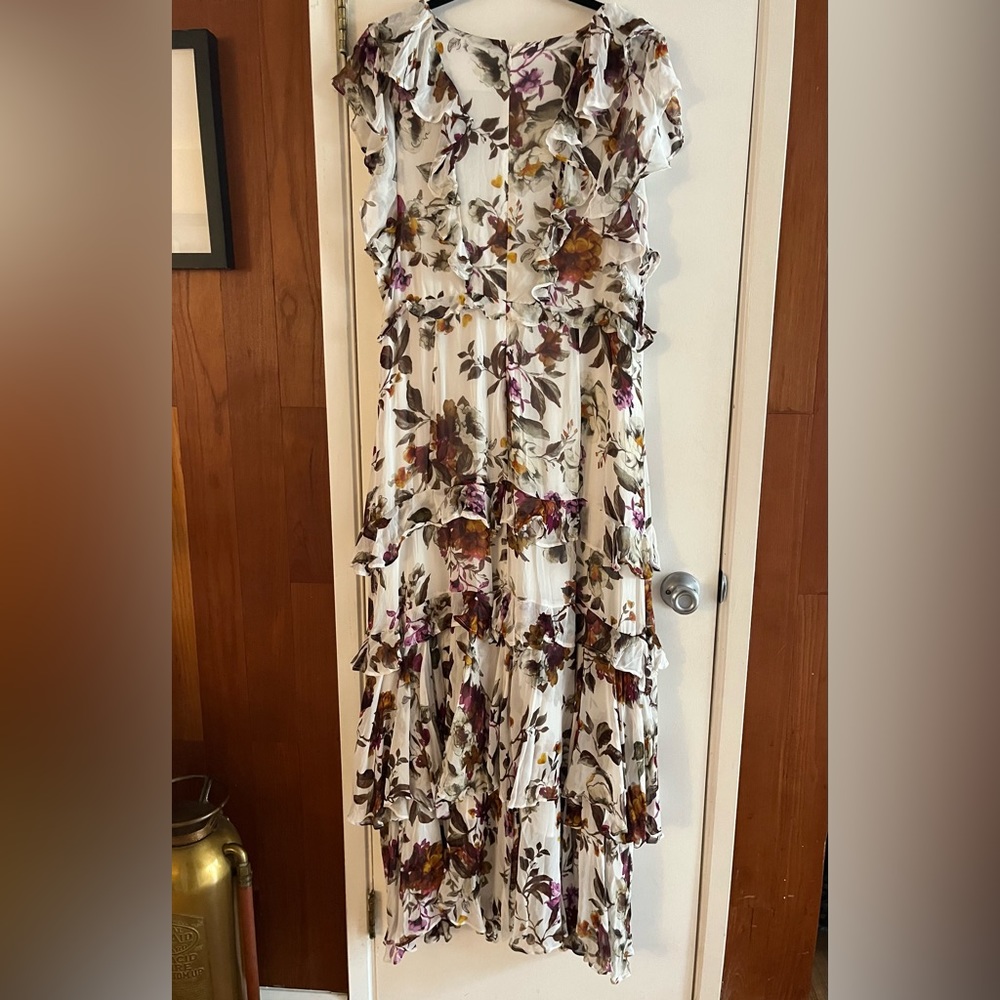 Anthropologie V-Neck Tiered Ruffle Dress - Picture 5 of 8